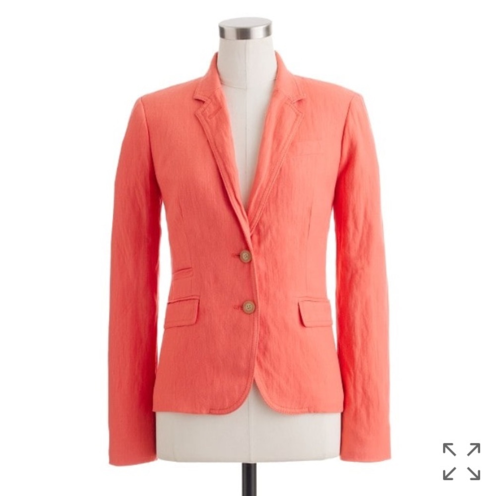 J. Crew Classic Schoolboy Blazer Herringbone Coral